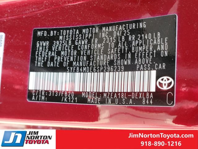 Used 2025 Toyota Corolla LE w/ LE Premium Package FWD image 34