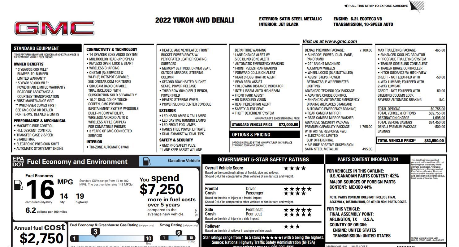 Used 2022 GMC Yukon Denali w/ Denali Premium Package image 9