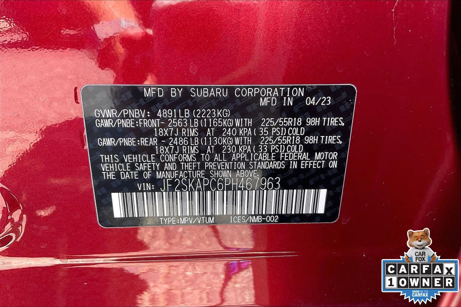 Certified 2023 Subaru Forester Limited AWD/4WD image 33