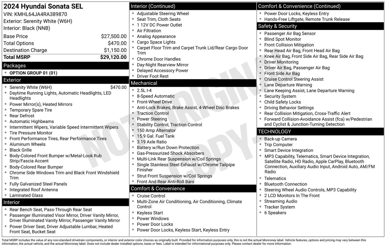Used 2024 Hyundai Sonata SEL FWD image 27