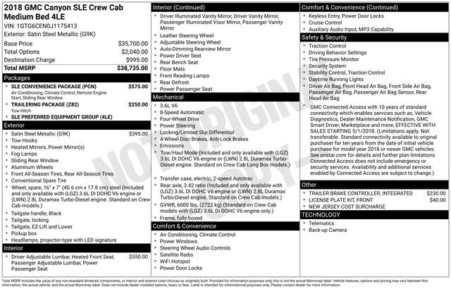 Used 2018 GMC Canyon SLE w/ SLE Convenience Package image 7