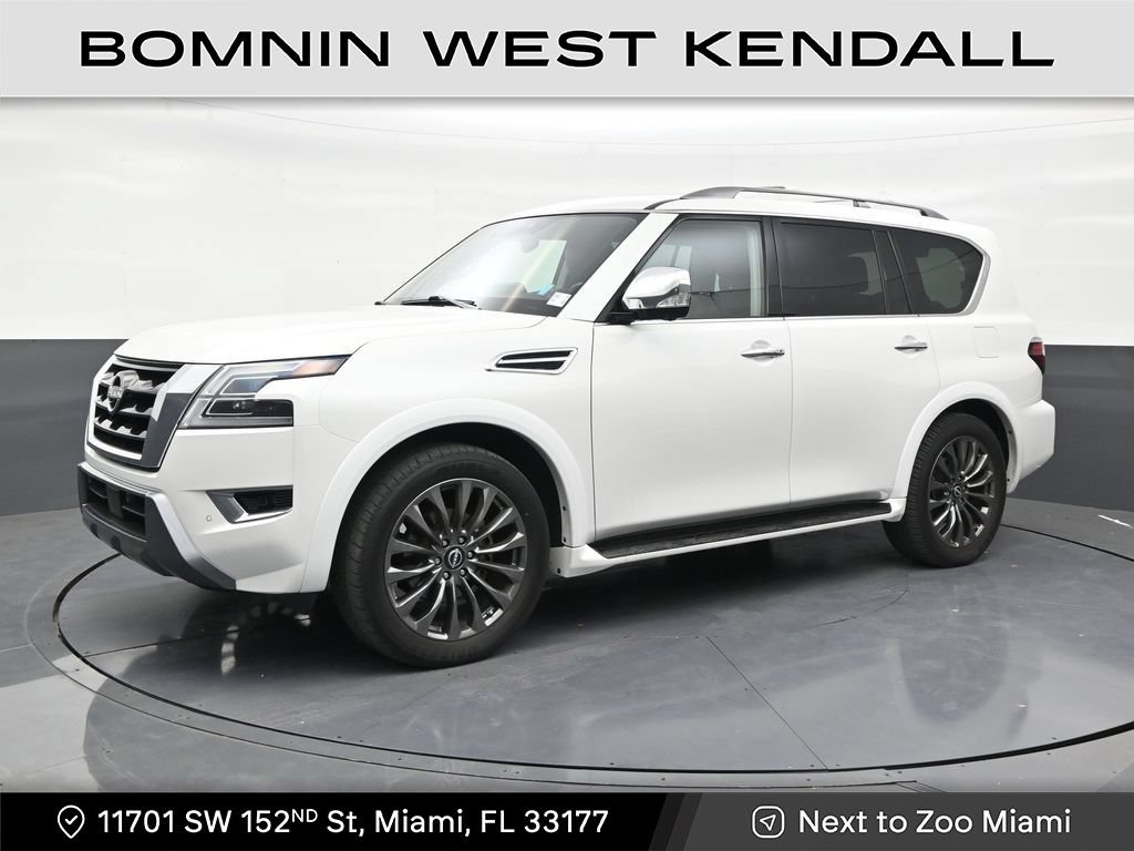 Used 2023 Nissan Armada Platinum w/ Captain's Chairs Package RWD video 1