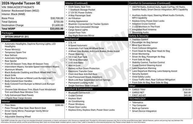 New 2026 Hyundai Tucson SE image 5