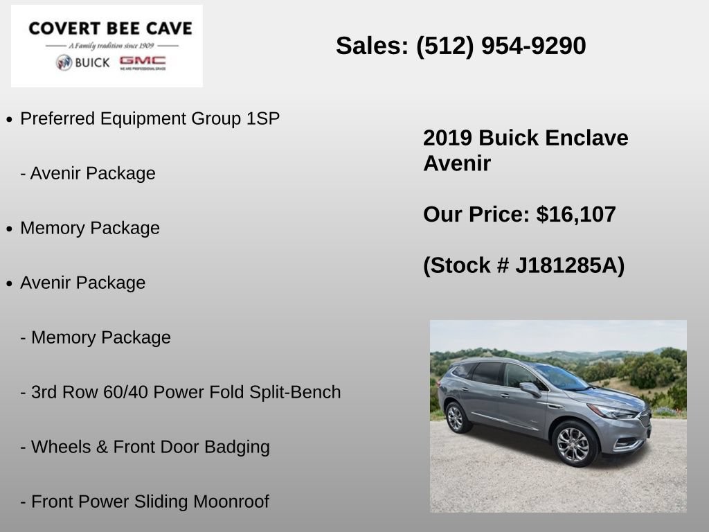 Used 2019 Buick Enclave Avenir w/ Avenir Technology Package FWD image 6