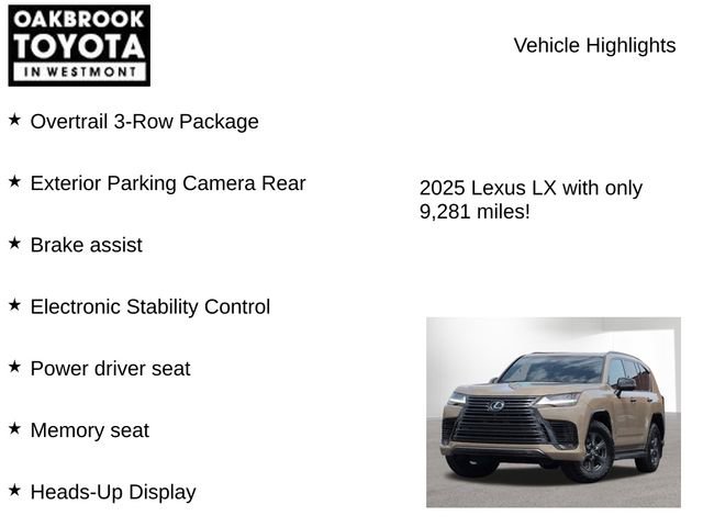 Used 2025 Lexus LX 700h Overtrail AWD/4WD image 7