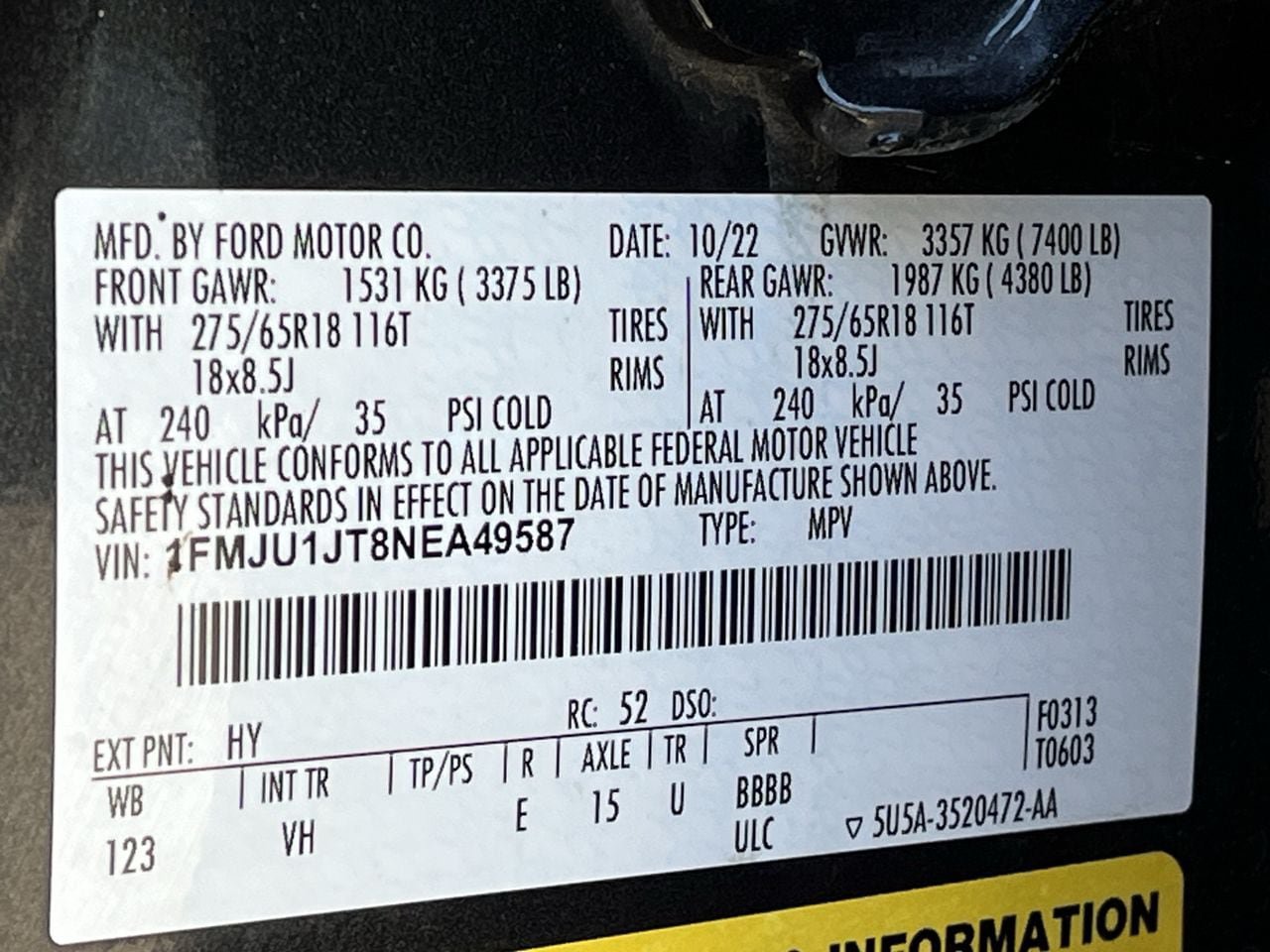 Used 2022 Ford Expedition XLT AWD/4WD image 29