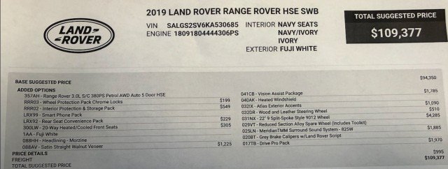 Used 2019 Land Rover Range Rover HSE AWD/4WD image 68