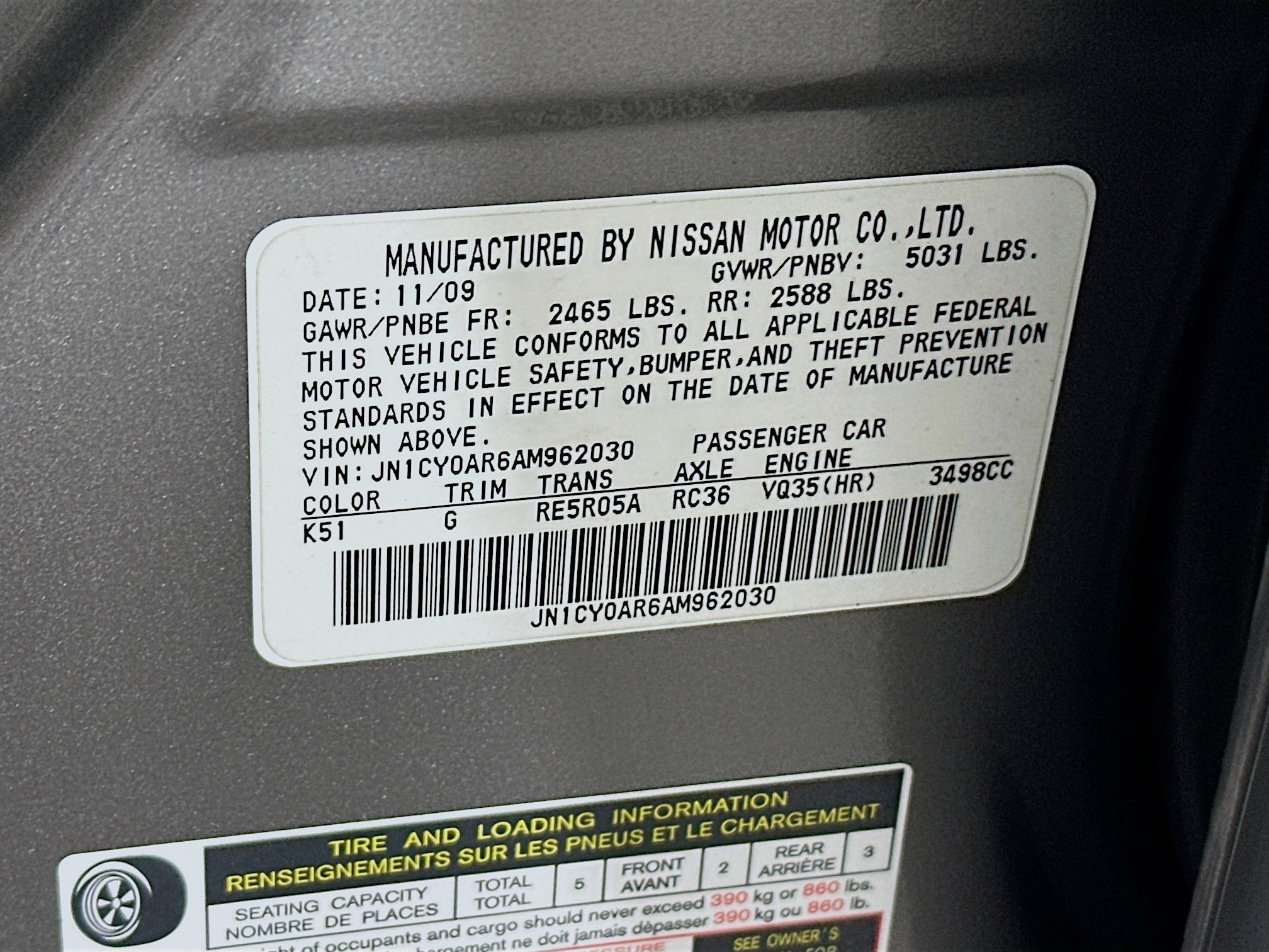 Used 2010 INFINITI M35 x w/ Technology Pkg AWD/4WD image 12