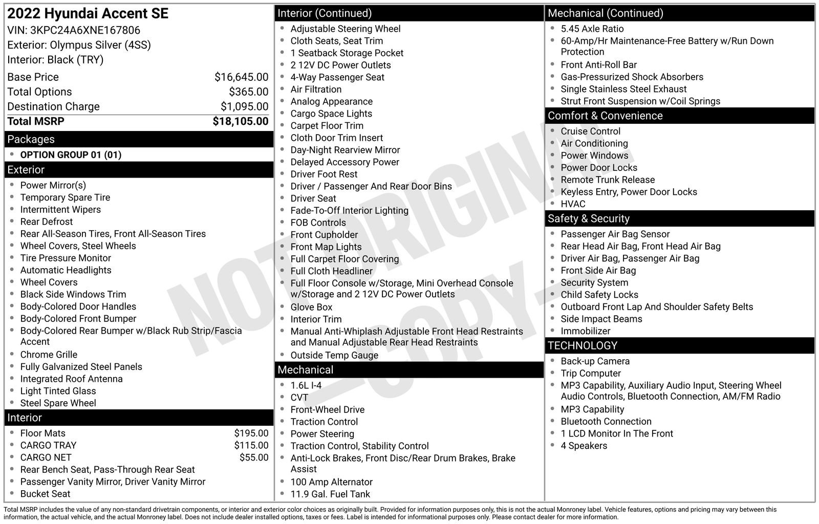 Used 2022 Hyundai Accent SE image 36