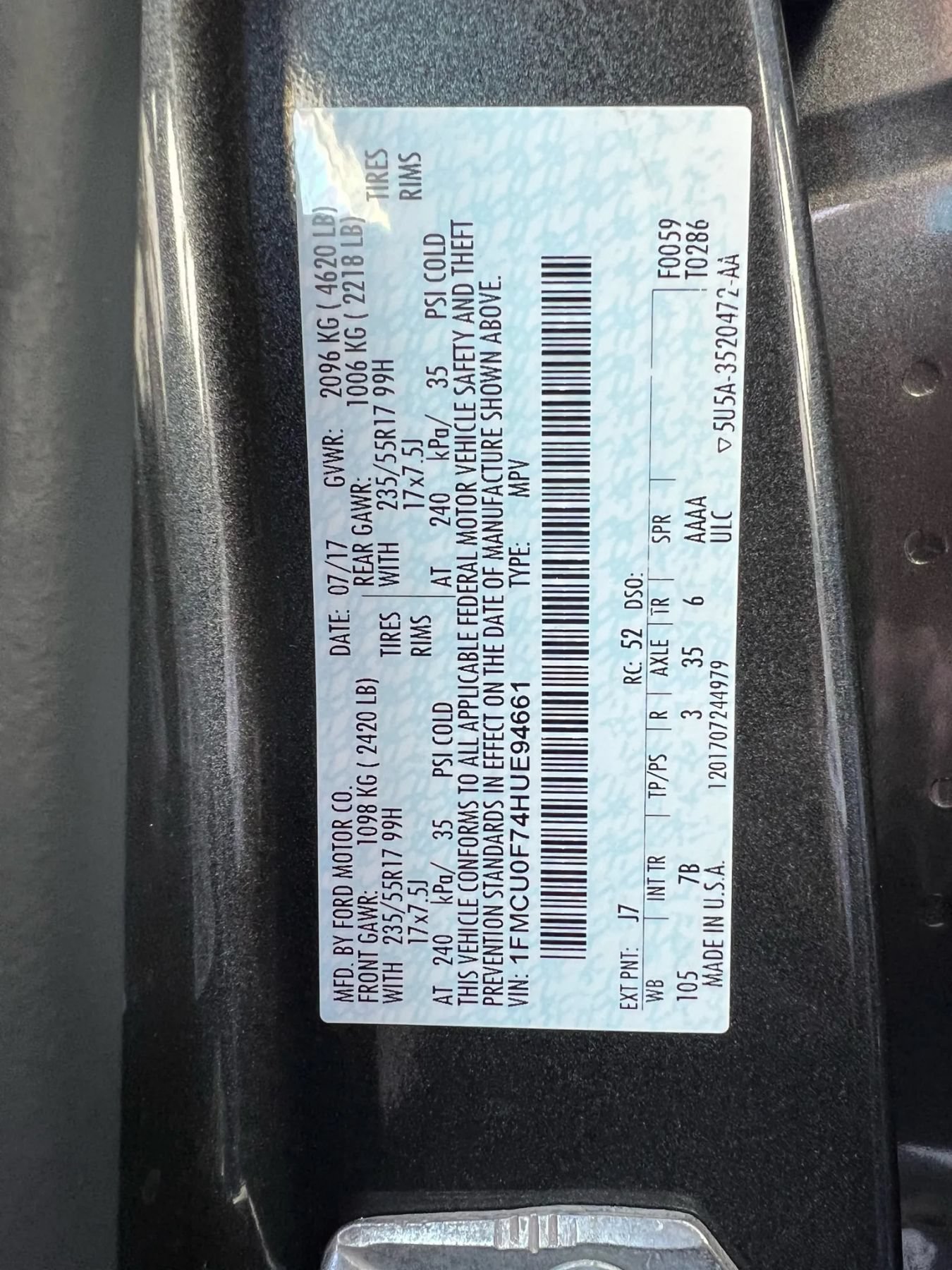 Used 2017 Ford Escape S FWD image 11