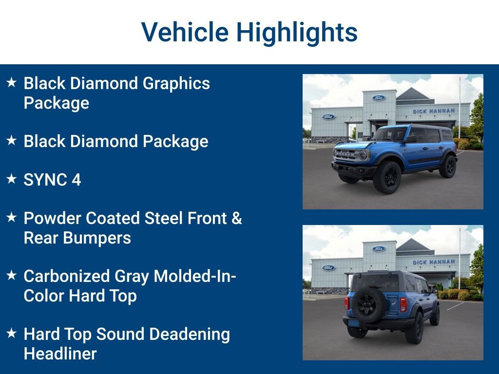 New 2025 Ford Bronco Big Bend w/ Black Diamond Package image 3