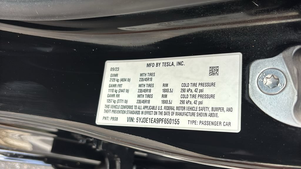 Used 2023 Tesla Model 3 Standard Range RWD image 29
