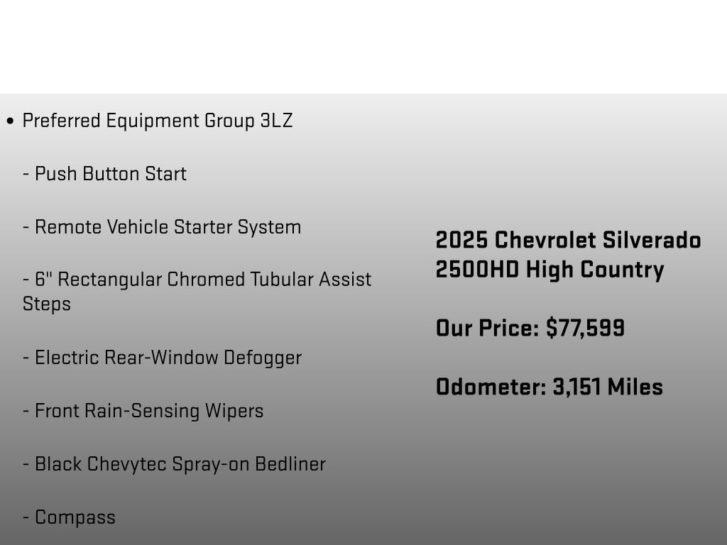Used 2025 Chevrolet Silverado 2500 High Country w/ Midnight Edition image 18