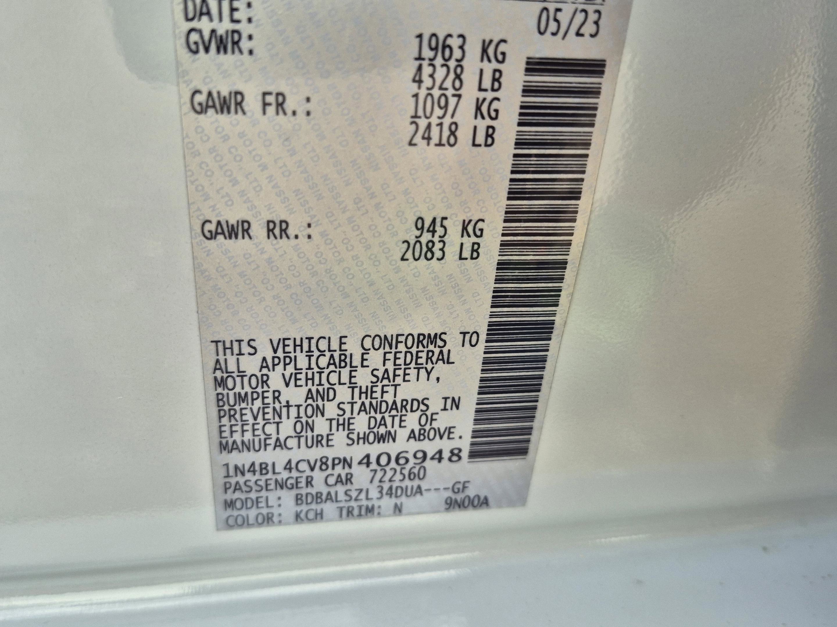 Certified 2023 Nissan Altima 2.5 SR FWD image 33