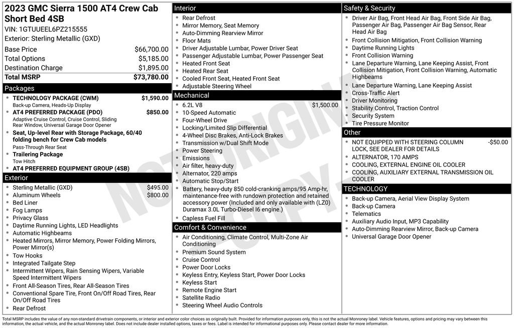 Used 2023 GMC Sierra 1500 AT4 w/ Technology Package image 4