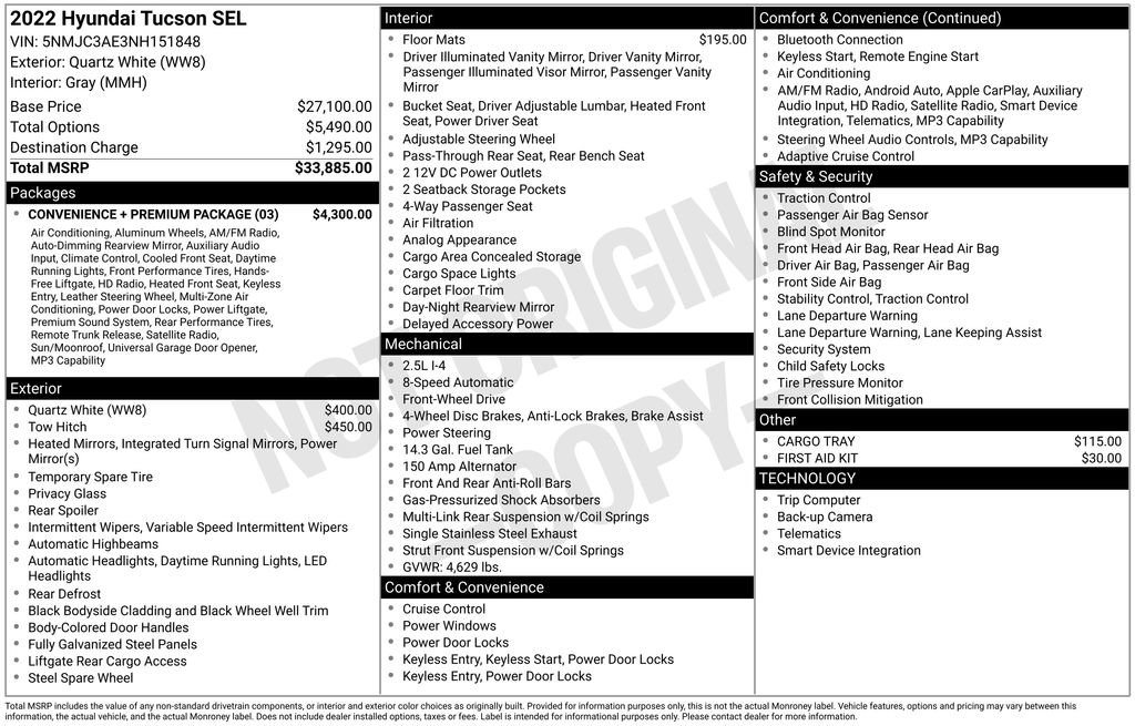 Used 2022 Hyundai Tucson SEL w/ Convenience + Premium Package image 6