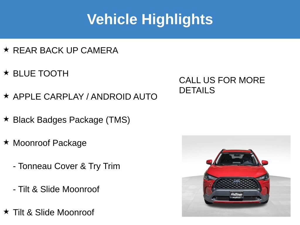 Used 2022 Toyota Corolla Cross LE w/ Moonroof Package AWD/4WD image 8