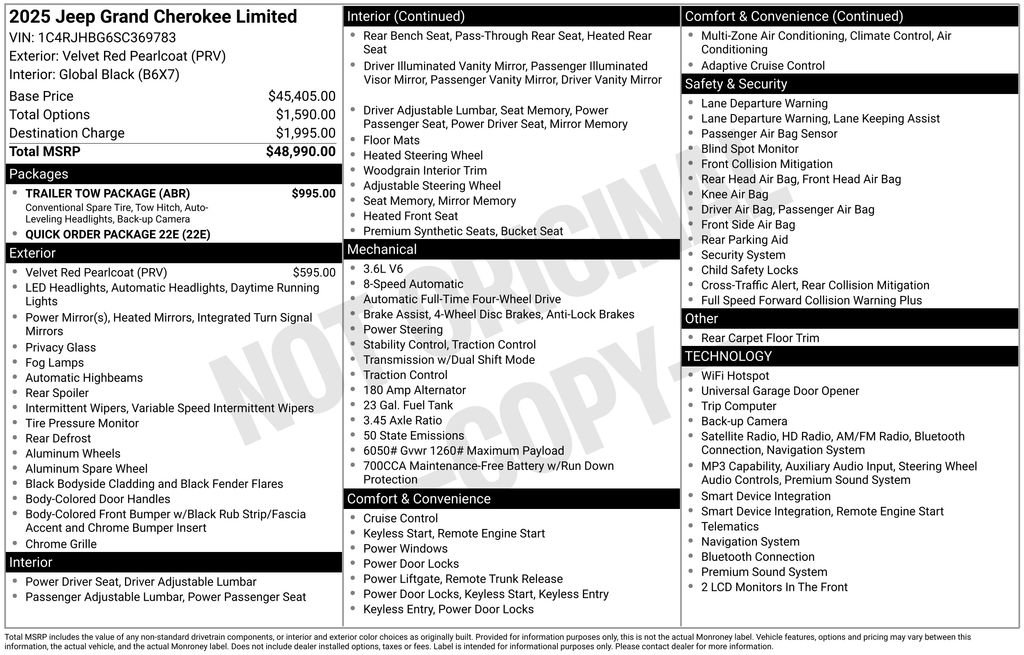 Used 2025 Jeep Grand Cherokee Limited w/ Trailer Tow Package AWD/4WD image 35