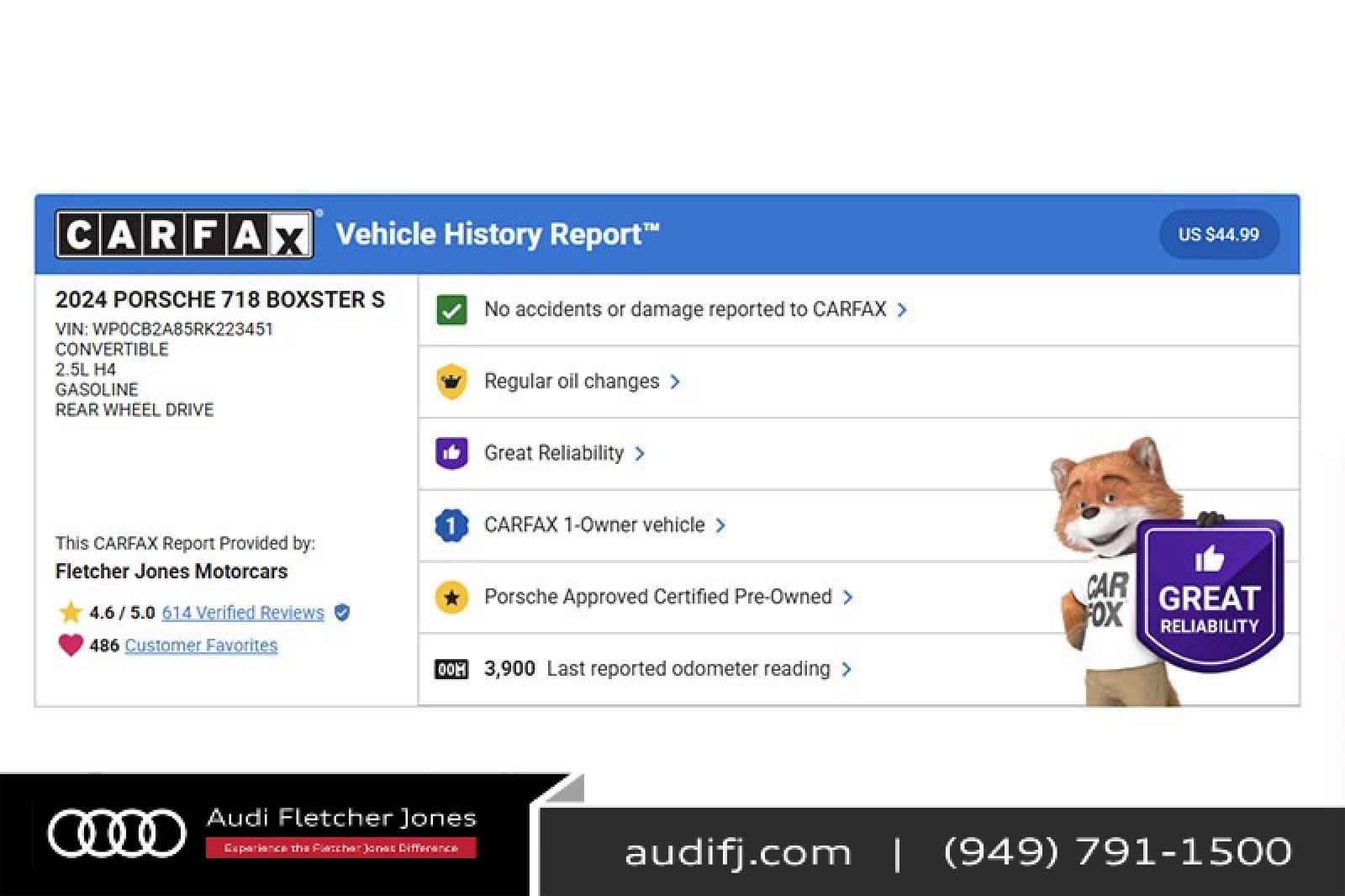 Used 2024 Porsche 718 Boxster S w/ Premium Package image 2