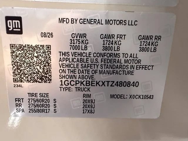 New 2026 Chevrolet Silverado 1500 Custom w/ Turbomax Blackout Package AWD/4WD image 25