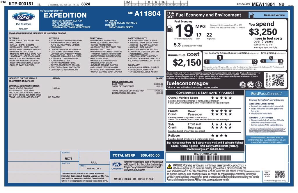 Used 2021 Ford Expedition XLT w/ Black Accent Package AWD/4WD image 10
