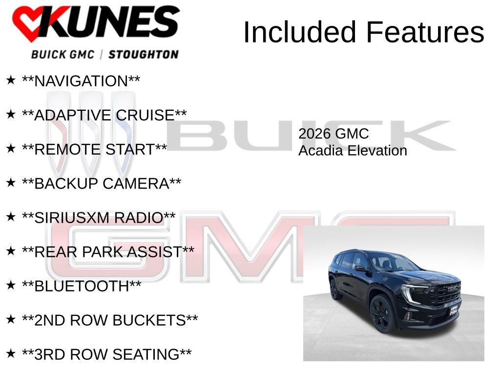 New 2026 GMC Acadia Elevation image 2