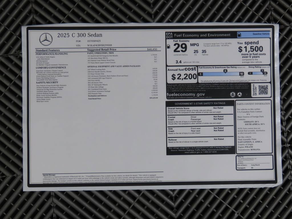 Certified 2025 Mercedes-Benz C 300 Sedan image 9