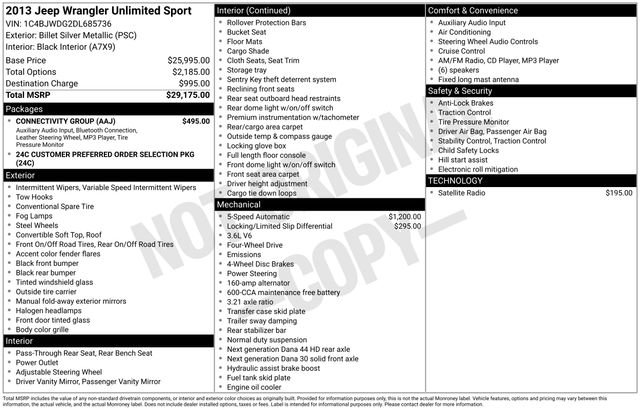 Used 2013 Jeep Wrangler Unlimited Sport w/ Connectivity Group image 44