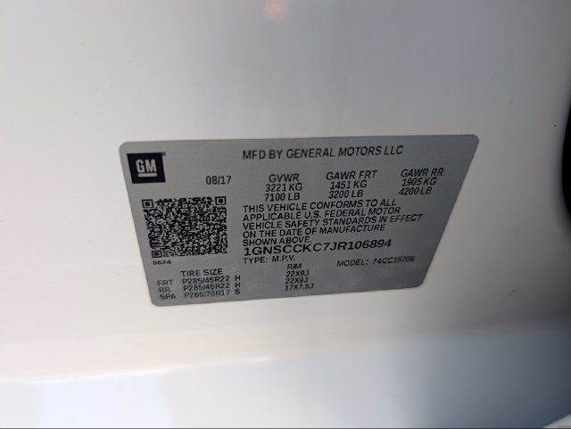 Used 2018 Chevrolet Tahoe Premier w/ Max Trailering Package RWD image 30