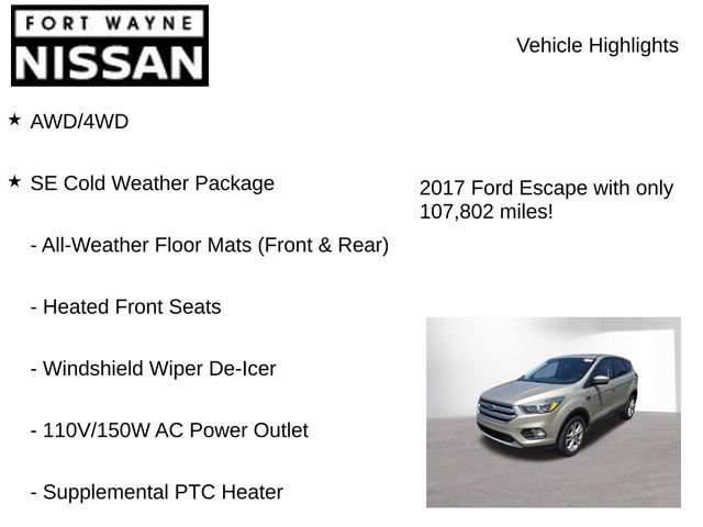 Used 2017 Ford Escape SE w/ SE Cold Weather Package AWD/4WD image 7