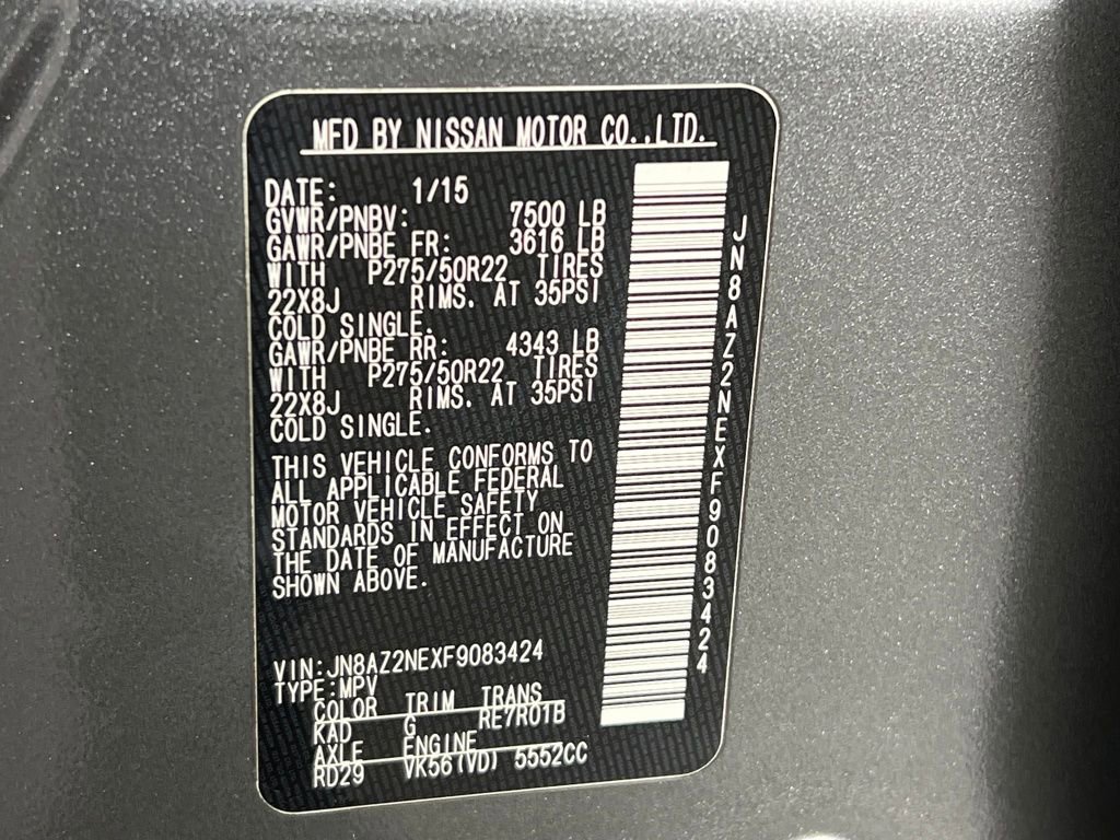 Used 2015 INFINITI QX80 Luxe w/ 22" Wheel Package image 41