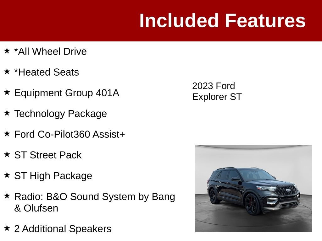 Used 2023 Ford Explorer ST w/ Equipment Group 401A AWD/4WD image 3