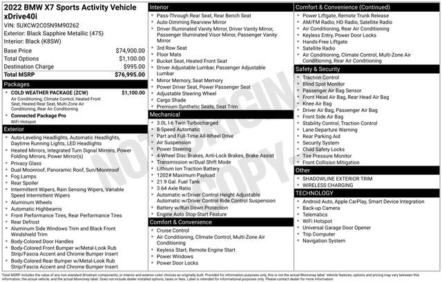 Used 2022 BMW X7 xDrive40i w/ Cold Weather Package image 15