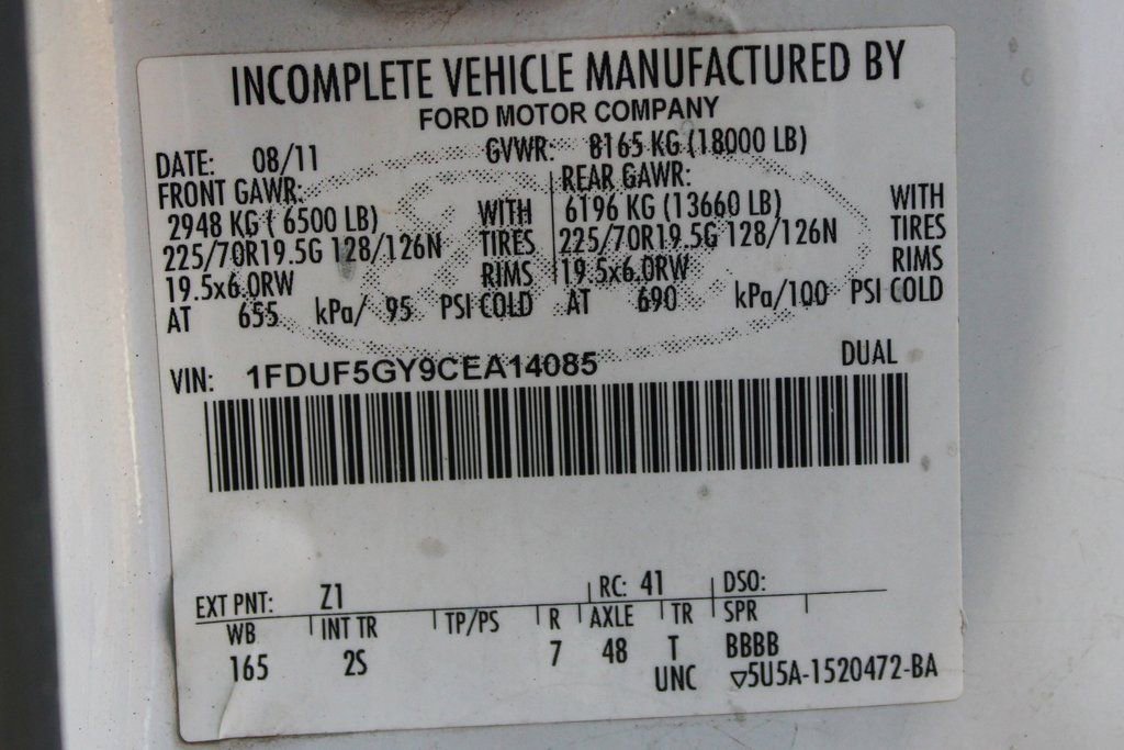 Used 2012 Ford F550 2WD Regular Cab Super Duty w/ PWR Equipment Group image 42