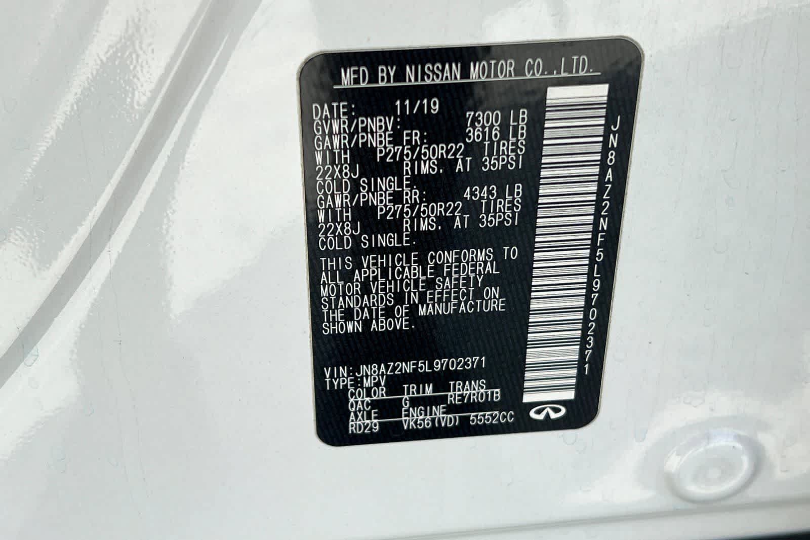 Used 2020 INFINITI QX80 Luxe w/ Edition 30 Package RWD image 30