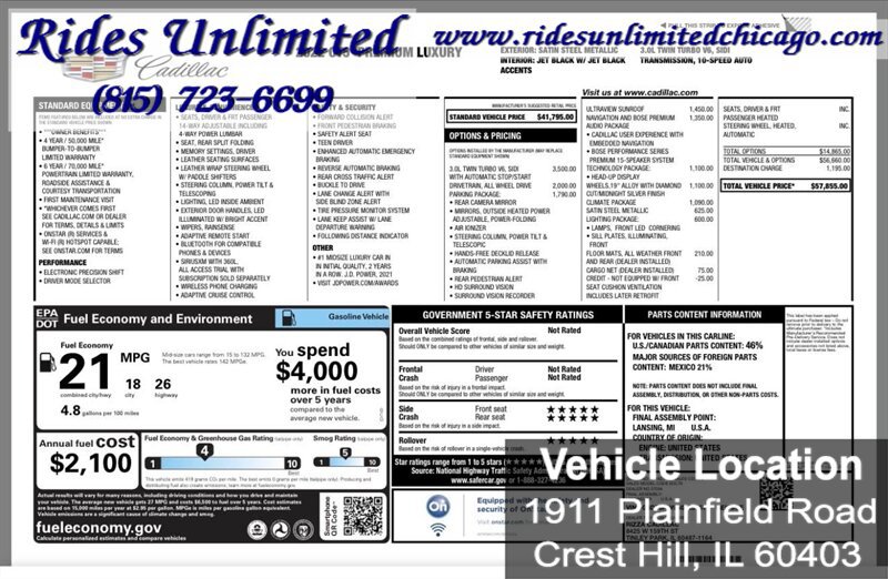 Used 2022 Cadillac CT5 Premium Luxury w/ Parking Package AWD/4WD image 8