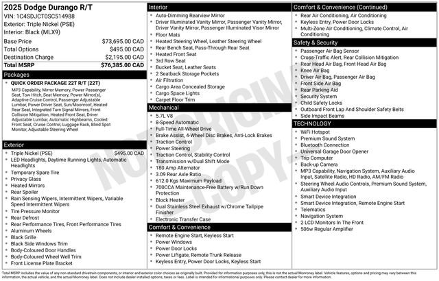 Used 2025 Dodge Durango R/T AWD/4WD image 6