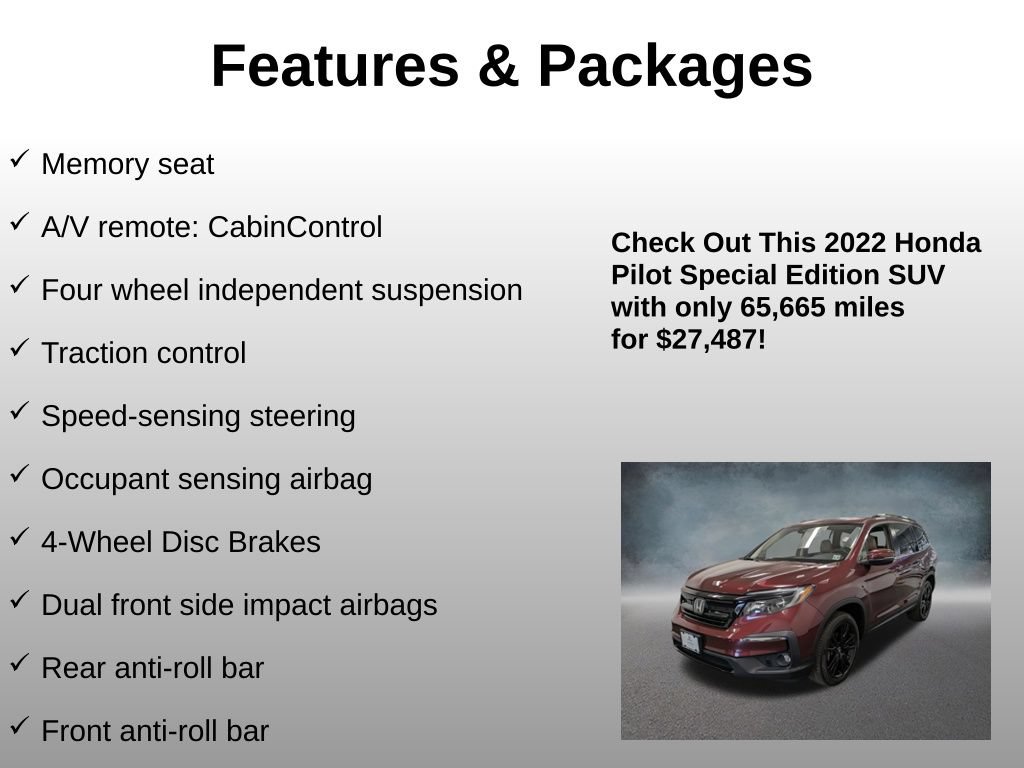 Certified 2022 Honda Pilot Special Edition image 12