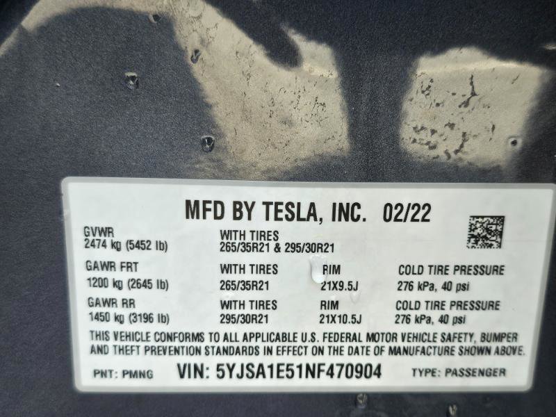 Used 2022 Tesla Model S AWD image 34