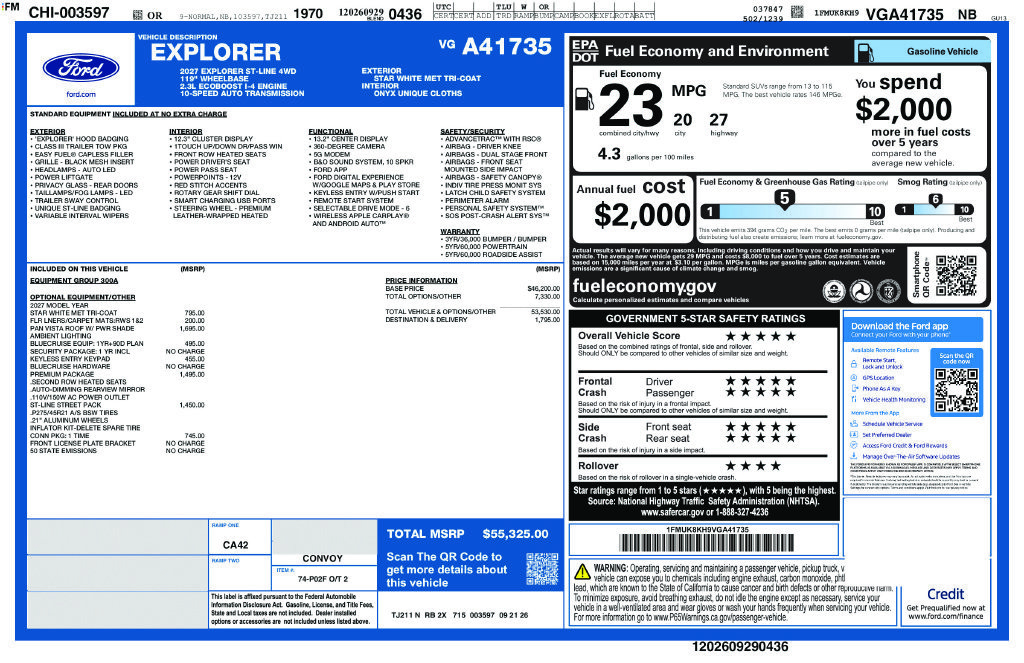 New 2027 Ford Explorer ST-Line AWD/4WD image 9