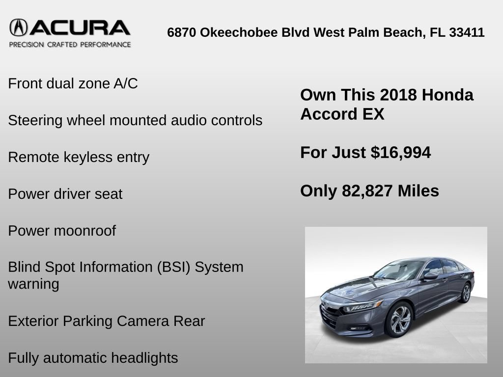 Used 2018 Honda Accord EX image 6