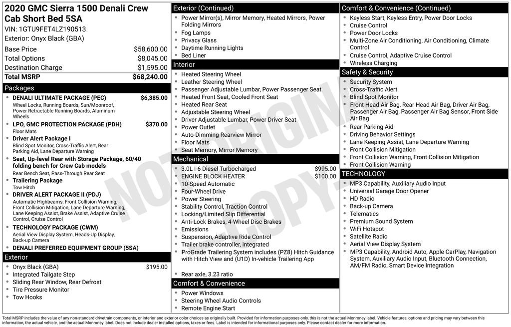 Used 2020 GMC Sierra 1500 Denali w/ Denali Ultimate Package AWD/4WD image 6