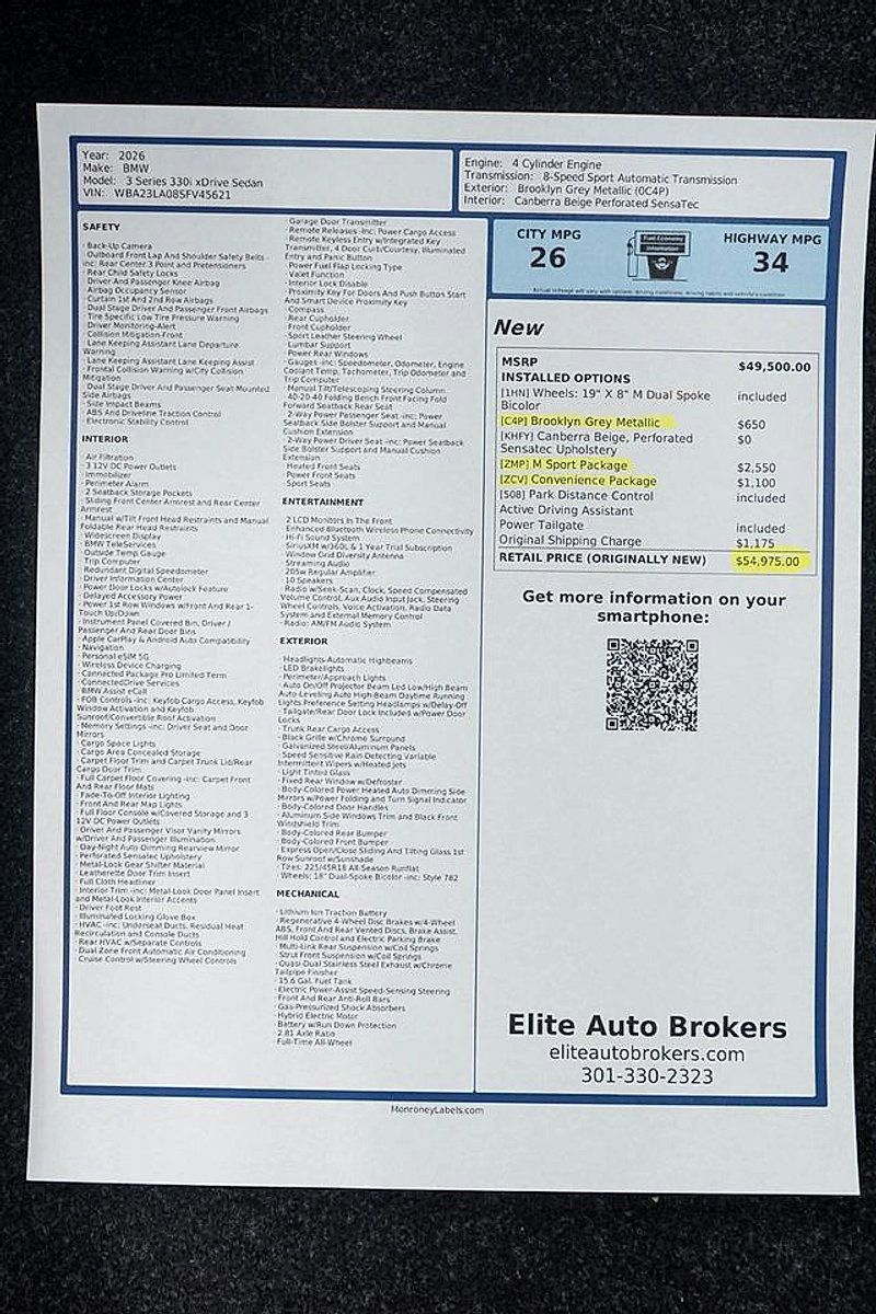 Used 2025 BMW 330i xDrive w/ M-Sport Package image 52