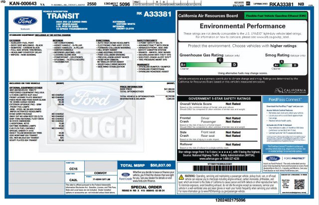 Used 2024 Ford Transit 250 Low Roof w/ Exterior Upgrade Package RWD image 3