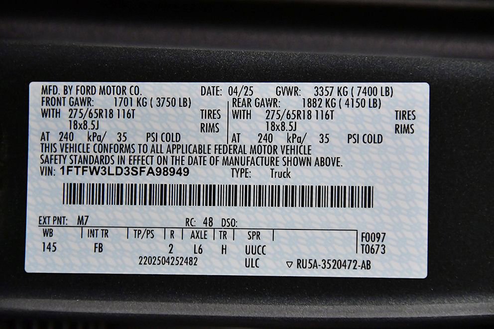 Used 2025 Ford F150 XLT w/ Equipment Group 302A MID AWD/4WD image 16