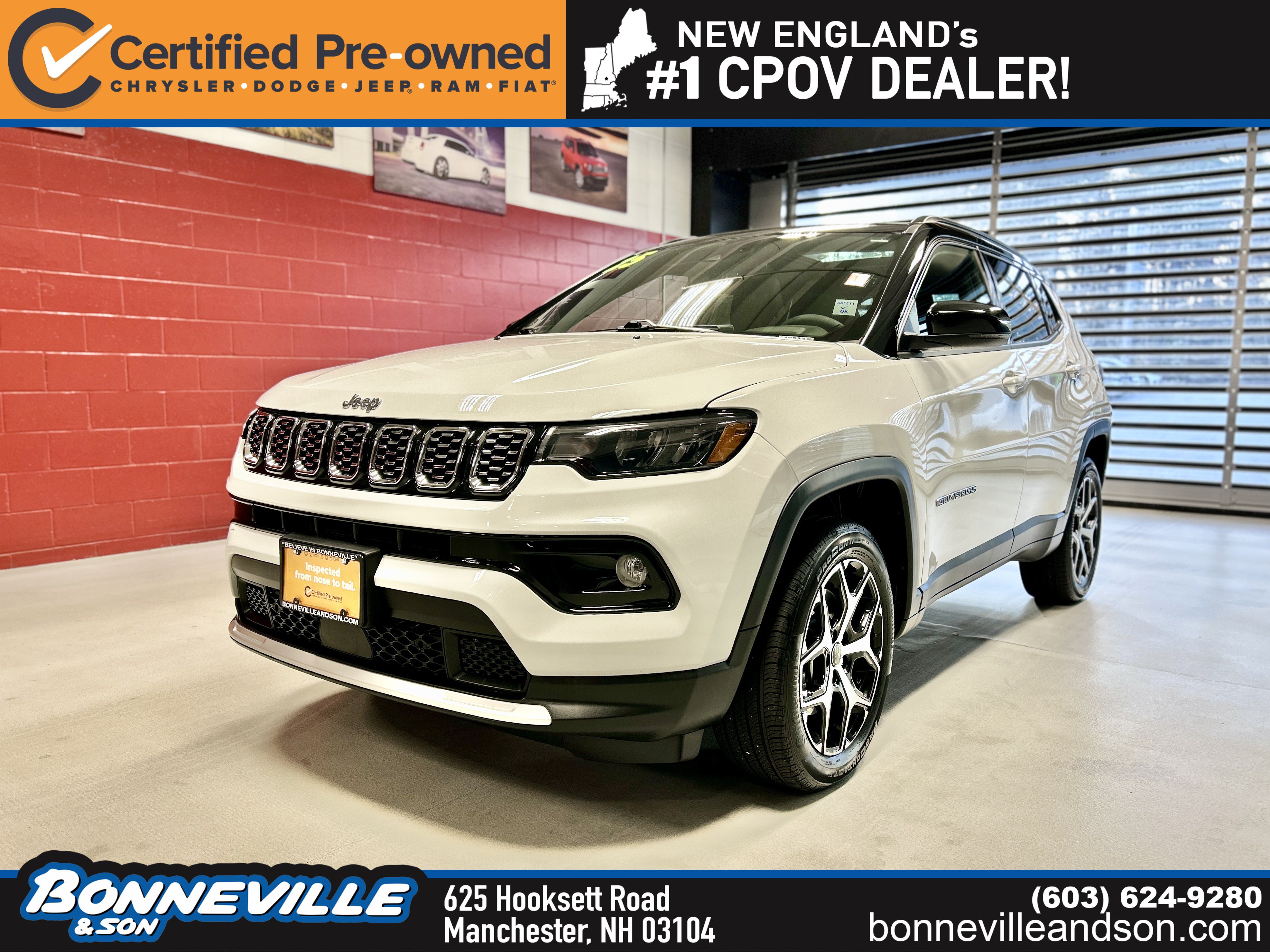Certified 2025 Jeep Compass Limited w/ Sun & Sound Group