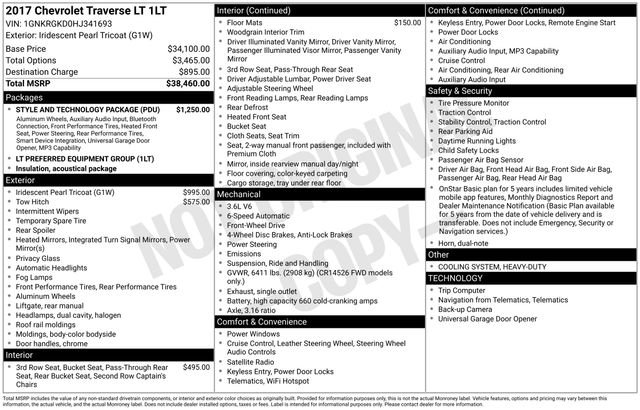 Used 2017 Chevrolet Traverse LT w/ Style and Technology Package FWD video 2