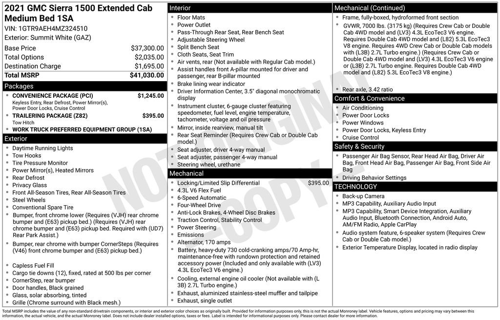 Used 2021 GMC Sierra 1500 4x4 Double Cab w/ Convenience Package image 2