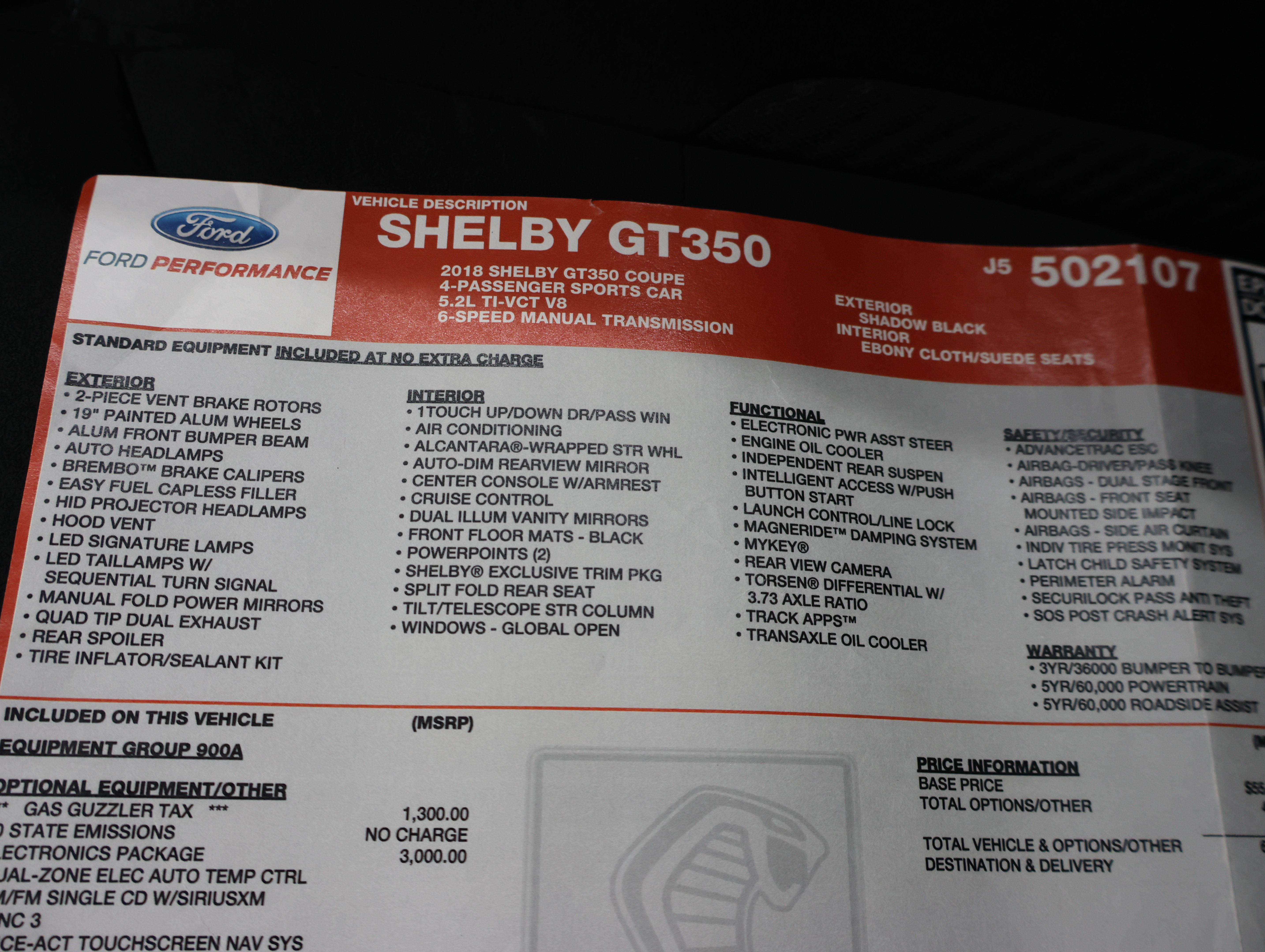 Used 2018 Ford Mustang Shelby GT350 w/ Electronics Package RWD image 55