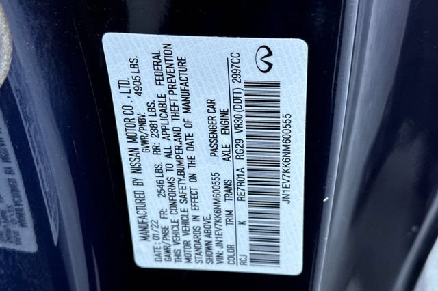 Used 2022 INFINITI Q60 3.0t Luxe w/ Cargo Package RWD image 55